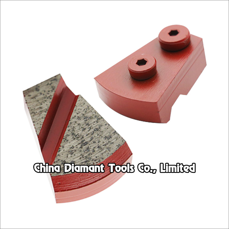 Newly developed Redi-lock diamond grinding shoe for Husqvarna Grinders