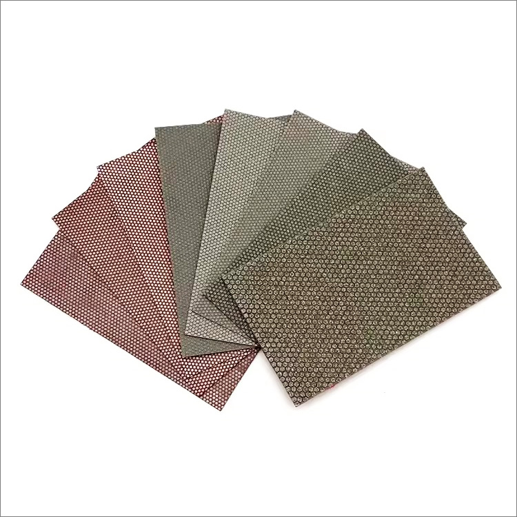 Diamond electroplated hand polishing sheet flexible sanding pads - dots shape