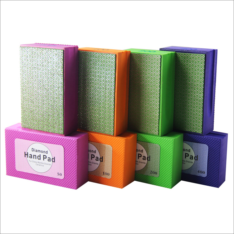 Electroplated diamond polishing pads hand wipers grinding sanding blocks