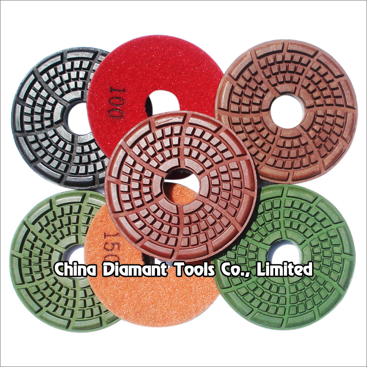 3.5 inch floor polishing diamond pads resin bond wet or dry use