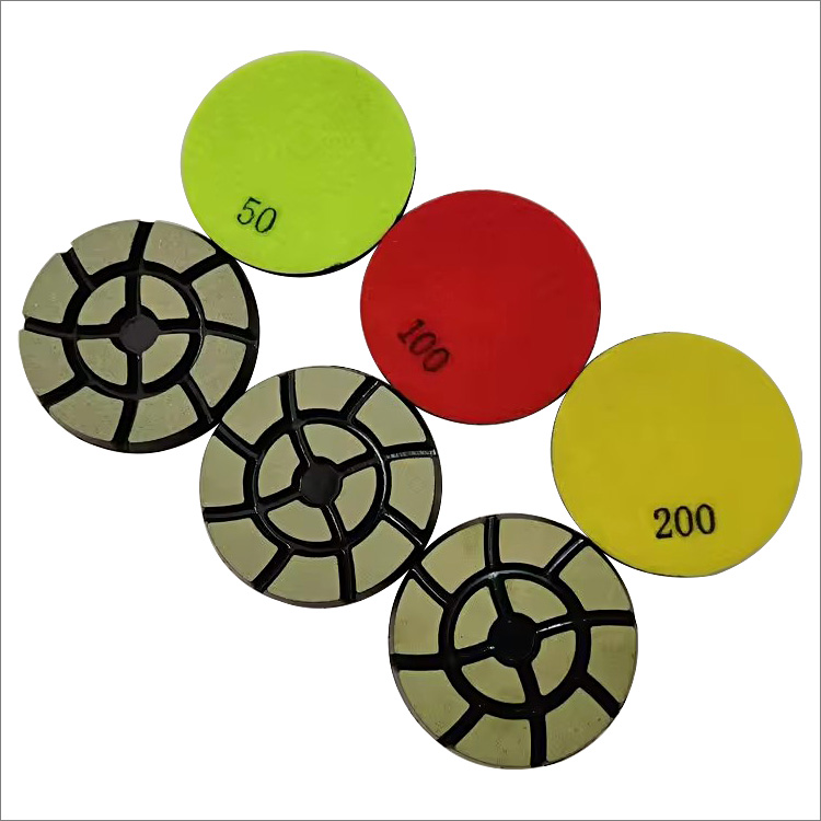 4 inches 100mm ceramic bond diamond floor polishing pads for concrete terrazzo wet or dry use