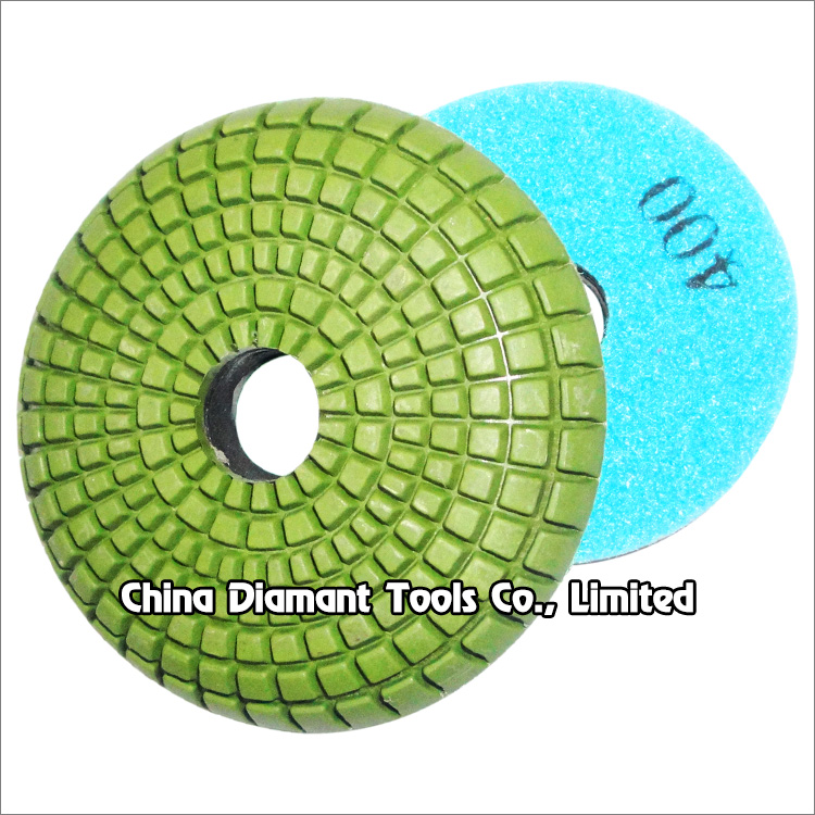 Convex diamond polishing pads for stone granite marble wet use