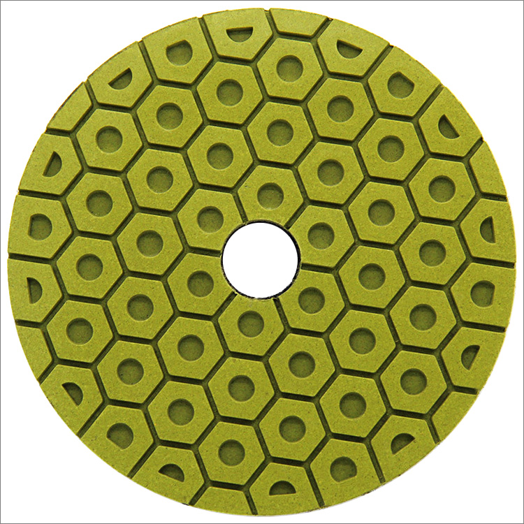 Resin bond diamond polishing pads for stone wet use honeycomb shape