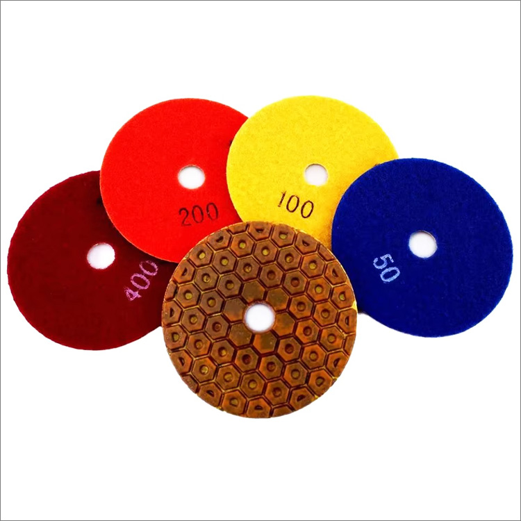 Hybrid diamond polishing pads metal copper & resin bond wet use honeycomb shape