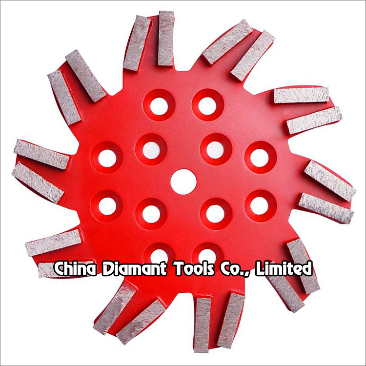 10 inches 250mm diamond grinding discs floor plates for concrete - double bar segments