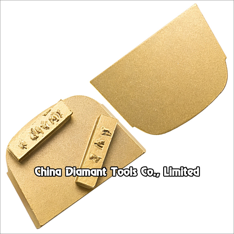 PCD grinding shoe concrete polishing pad for Lavina floor grinders - 2 bar shape metal bond PCD segments
