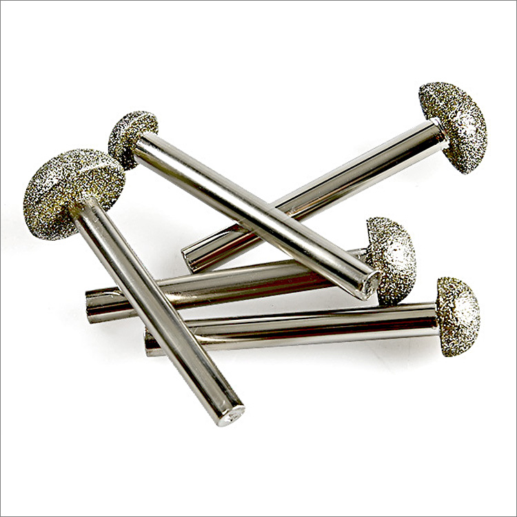 Mushroom shape diamond grinding heads stone carving bits diamond mounted points rotary tool