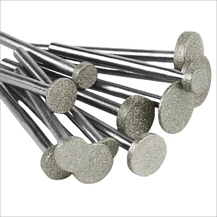 T-shaped electroplated diamond grinding heads lapidary carving bits diamond mounted points rotary tool