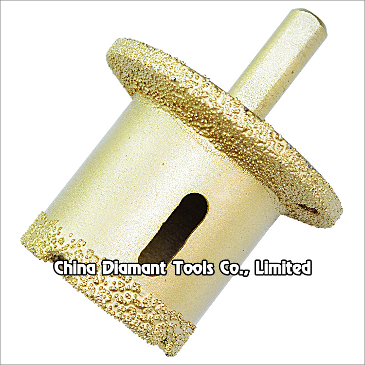 Vacuum brazed diamond core drill bits crown water sink washbasin hole opener