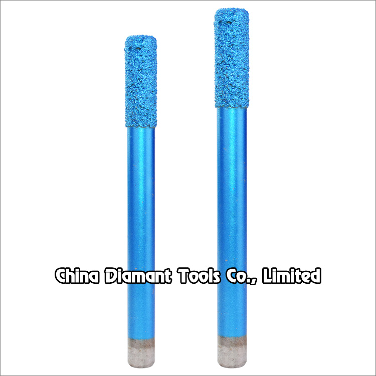 Vacuum brazed diamond grinding bits CNC engraving bits milling cutter stone carving knives - flat head